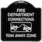 Signmission Fire Department Connection Tow Away Zone W/ Graphic Heavy-Gauge Alum Sign, 18" x 18", BS-1818-24024 A-DES-BS-1818-24024 - alternate 1